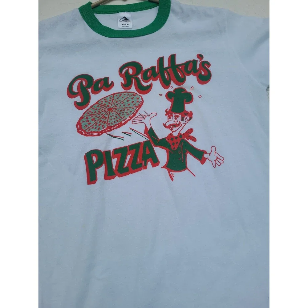 Vtg Pa Raffas Pizza Ringer t-shirt - Picture 4 of 8